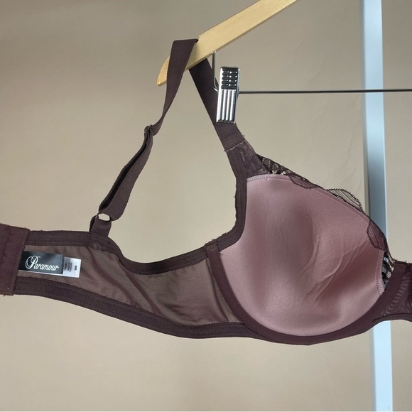 Paramour by Felina 38D Tempting Plush Contoured Bra Color Cocoa - Picture 7 of 11